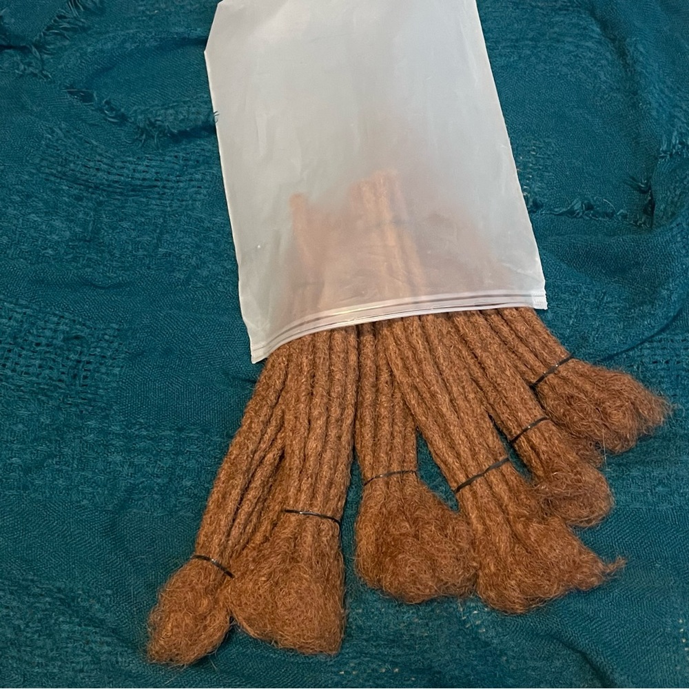 60-Strand Human Hair Dreadlock Extensions 10″ Caramel/Honey Blonde 100% Real